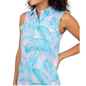 Sunday Swagger The Keys Sleeveless Golf Tennis Pickleball Polo SZ S